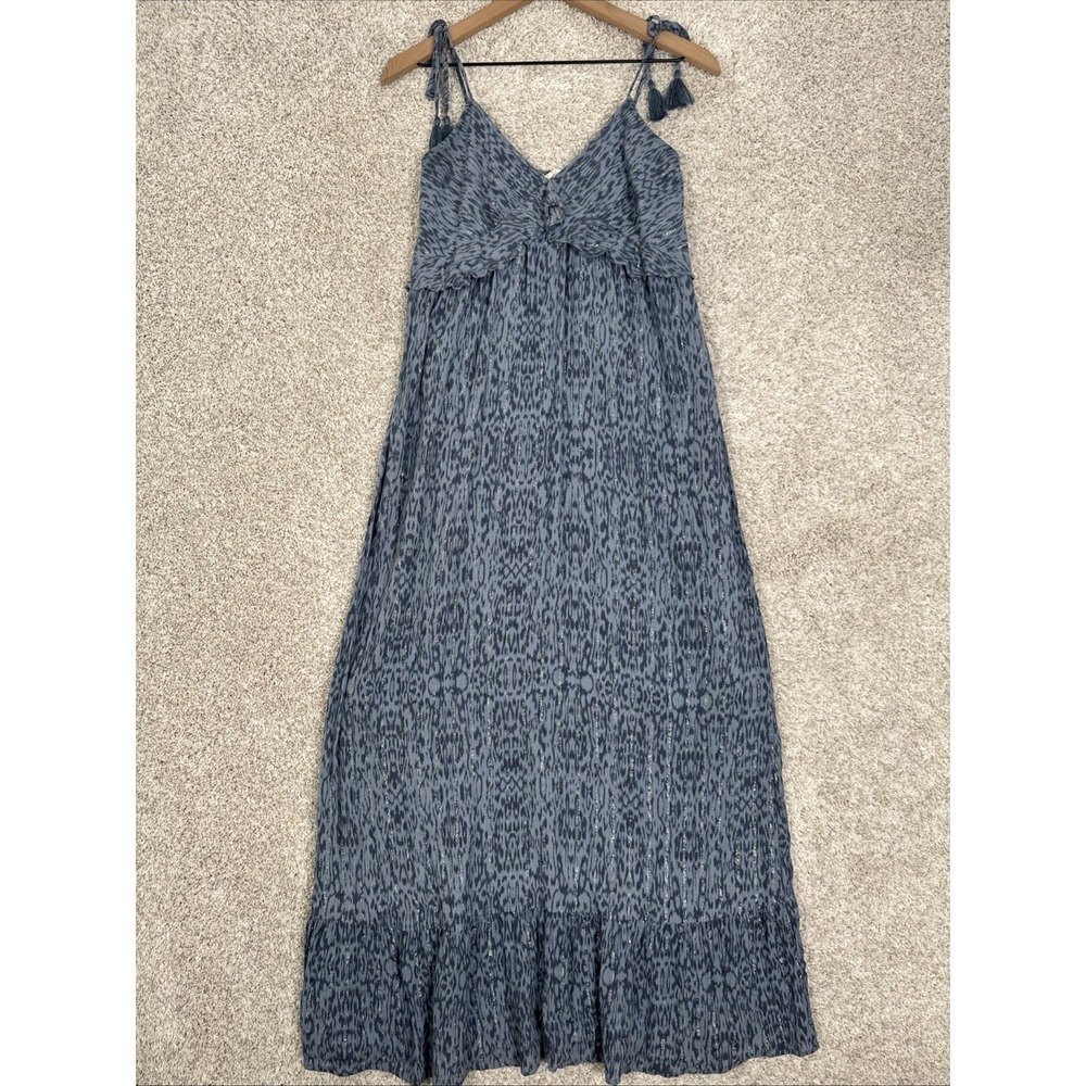 Lovestitch Women's Casual Maxi Dress Dusty Blue & Silver - Small